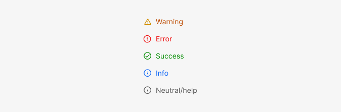 color specs for inline messages